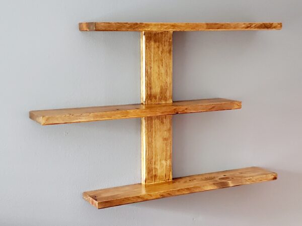 Wall mounted wood shelves, Modern Rustic Style, Beveled Edges, Farm House wood shelf, Living room, Nursery, Hallway, Picture display, Memorabilia displaying, handmade product, handcrafted out of solid wood, reclaim wood décor, living room decoration, unique design