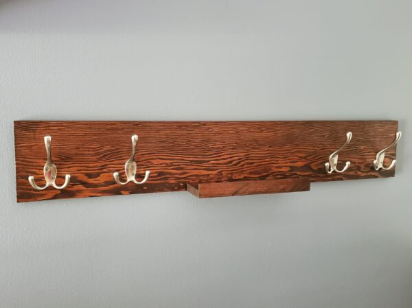 Coat Rack & Mail Shelf with Magnetic Key Holder, Modern Rustic Style home decor, design Beveled Edges, Wall Mounted Entryway Mail Organizer, Winter coat heavy duty hooks, mud room coat storage, magnet key hanging, handmade wood accessories