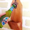 Farmhouse style easy clean beer opener, soda pop opener, man cave accessories, gift for him, wall mounted beer bottle opener, modern rustic home décor, vintage cast iron hardware, backyard BBQ tools for him, gift idea, handmade, rustic style décor