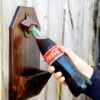 Farmhouse style easy clean beer opener, soda pop opener, man cave accessories, gift for him, wall mounted beer bottle opener, modern rustic home décor, vintage cast iron hardware, backyard BBQ tools for him, gift idea, handmade, rustic style décor