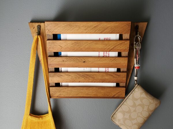 Entryway Mail Key Organizer, Modern Rustic Mail Holder, Entry door décor, Handmade Key Shelf, Wall-mounted letter wooden rack, mud room mail shelf, handmade home functional décor, wall mounted wood shelf, key hooks hangers, sunglasses display, housewarming gift