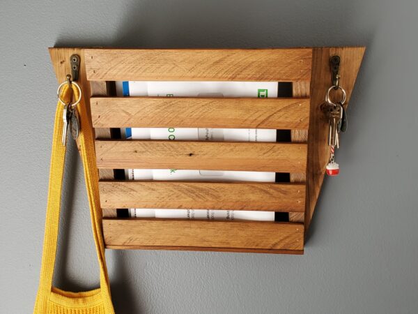 Entryway Mail Key Organizer, Modern Rustic Mail Holder, Entry door décor, Handmade Key Shelf, Wall-mounted letter wooden rack, mud room mail shelf, handmade home functional décor, wall mounted wood shelf, key hooks hangers, sunglasses display, housewarming gift