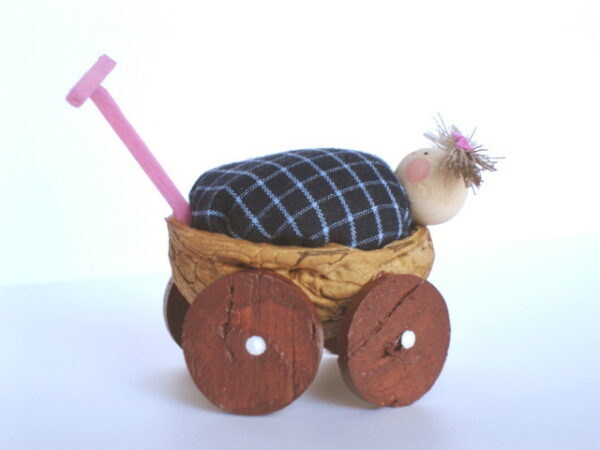 Walnut Carriage With Baby - Image 17