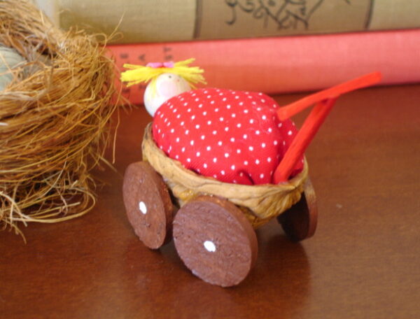 Walnut Carriage With Baby - Image 2