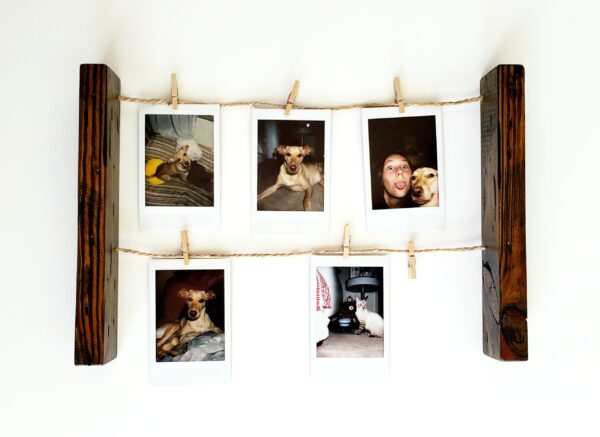 Wall mounted polaroid pictures rack, Clothespin Photo collage holder, College dorm décor, study room accessory, Snaps Displaying, Fuji Instax prints, Fun decoration, Instant pics, handmade home décor, HP Sprocket prints display